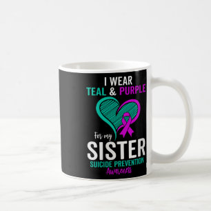 Mug Je Porte Turquoise Et Violet Pour Ma Soeur Suicide