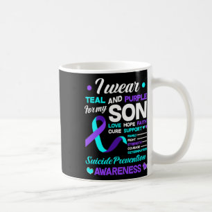 Mug Je Porte Turquoise Et Violet Pour Mon Fils Suicide