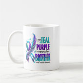 Mug Je Porte Turquoise Et Violet Pour Mon Frère Suicid (Gauche)