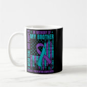 Mug Je Porte Turquoise Et Violet Pour Mon Frère Suicid (Gauche)