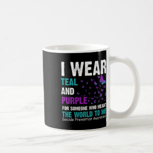 Mug Je Porte Turquoise Et Violet Pour Quelqu'Un Qui Ve