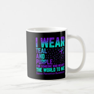 Mug Je Porte Turquoise Et Violet Pour Quelqu'Un Qui Ve
