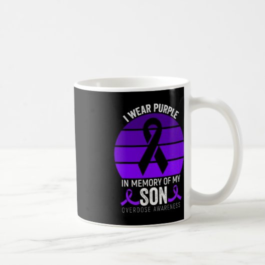 Mug Je Porte Violet Surdose Conscience Violet Ribbon S (Droite)