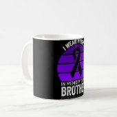 Mug Je Porte Violet Surdose Sensibilisation Brun Ruban (Devant gauche)