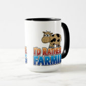 Mug Je préfère cultiver - Vache Laitière Brown (Devant droit)