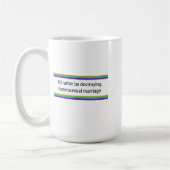 Mug Je préfère détruire le mariage hétérosexuel (Gauche)
