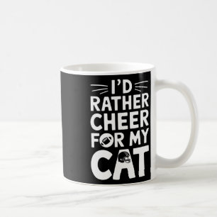 Mug Je préfère encourager mon chat drôle anti-football