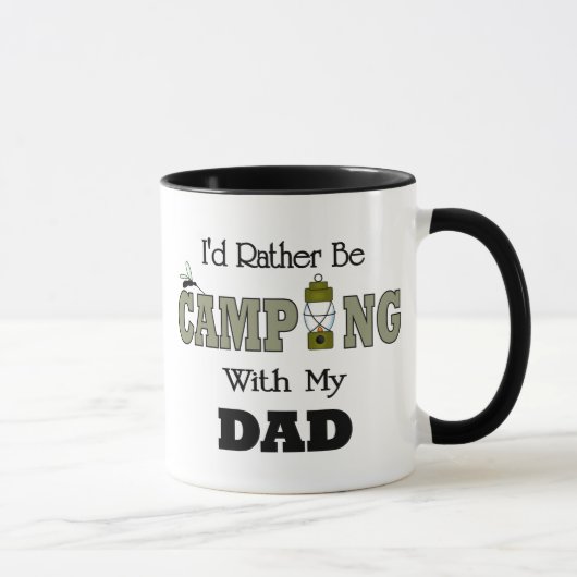 Mug Je préfère être en camping avec papa (Droite)