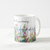 Mug Je préfère être jardinage, clôture et fleurs (Devant droit)