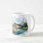 Mug Je préfère être Mountain Lake Bass Fishing (Devant droit)
