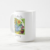 Mug Je préfère jardiner ! Bouge de café fleurie mignon (Devant gauche)