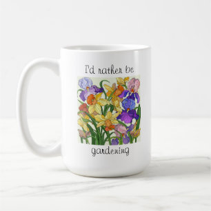 Mug Je préfère jardiner ! Joli floral