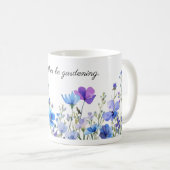 Mug Je préfère jardiner l'aquarelle florale (Devant droit)
