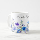 Mug Je préfère jardiner l'aquarelle florale (Devant gauche)
