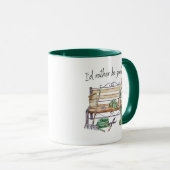 Mug Je préfère jardiner l'aquarelle jardin (Devant droit)