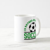 Mug Je préfère jouer au football (Devant droit)