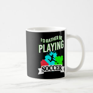 Mug Je préfère jouer au football expression athlétique