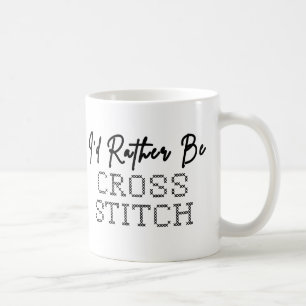 Mug Je préfère la broderie au point de croix - Brodeus