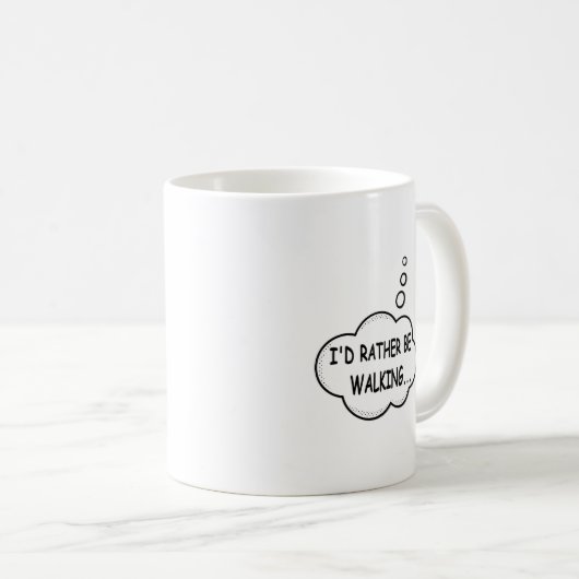 Mug Je préfère marcher (Devant droit)