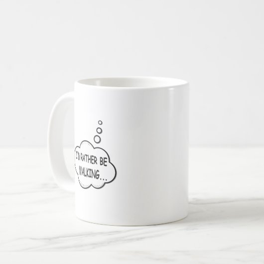 Mug Je préfère marcher (Devant gauche)