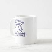 Mug Je préfère nager avec des dauphins (Devant gauche)