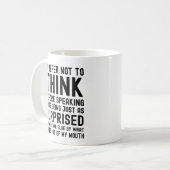 Mug Je Préfère Ne Pas Réfléchir Avant De Parler (Devant gauche)