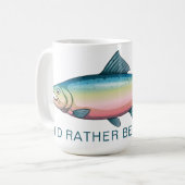 Mug Je préfère pêcher la truite arc-en-ciel (Devant gauche)