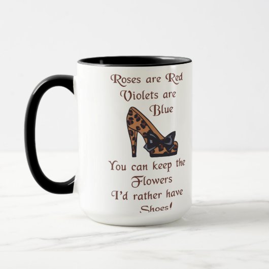 Mug Je préférerais avoir des chaussures (Gauche)