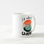 Mug Je préférerais camper mobile-caravane — design gra (Devant droit)