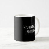 Mug Je Préférerais Coder Geek Ordinateur (Devant droit)