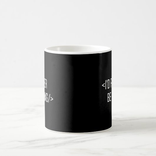 Mug Je Préférerais Coder Geek Ordinateur (Centre)