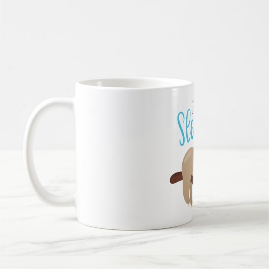 Mug Je Préférerais Dormir Bébé Sloth (Gauche)