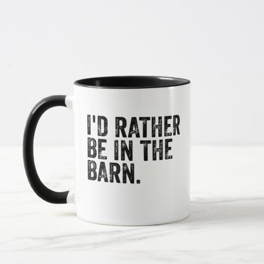 Mug Je préférerais être à la grange (Gauche)