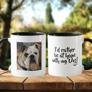 Mug Je préférerais être à la maison avec mon chien Tas