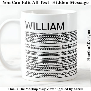Mug Je préférerais être à la maison & Message caché 08