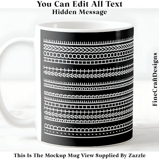 Mug Je préférerais être à la maison Message caché 084W
