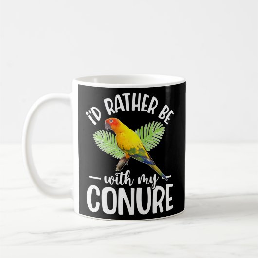 Mug Je Préférerais Être Avec Mon Conure Propriétaire (Gauche)