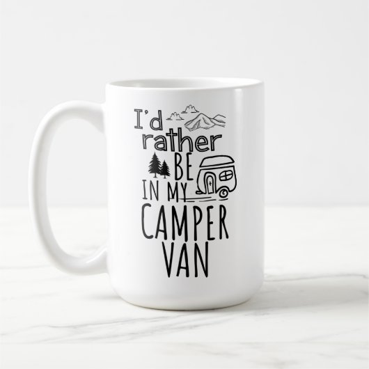Mug Je Préférerais Être Dans Mon Camper Van (Gauche)