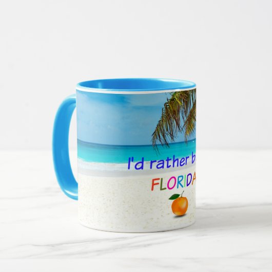 Mug Je préférerais être en Floride (Devant gauche)