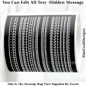Mug Je préférerais être endormi Message caché 086W Nou