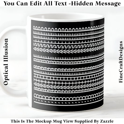 Mug Je préférerais être endormi Message caché 086W Nou