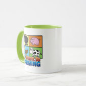 Mug Je préférerais être fermier ! - canard de vache à  (Devant gauche)