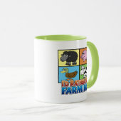 Mug Je préférerais être fermier ! - canard de vache à  (Devant droit)
