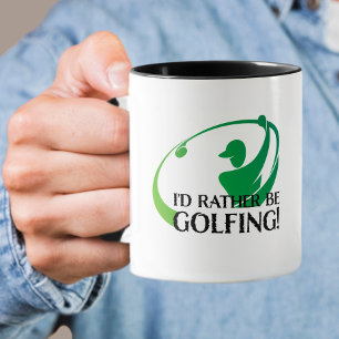 Mug Je préférerais être Golfing Golfers Modern Golf Ci