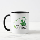 Mug Je préférerais être Golfing Golfers Modern Golf Ci (Gauche)