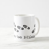 Mug Je Préférerais Être Randonnées Boots Black White F (Devant droit)