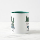 Mug Je préférerais être RVing Retro Camper Tree CUSTOM (Centre)