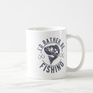 Mug Je préférerais être un pêcheur drôle de poissons d