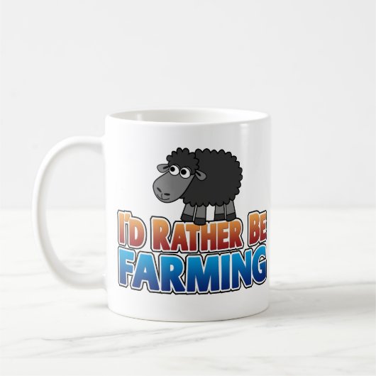 Mug Je préférerais faire de l'agriculture - des animau (Gauche)