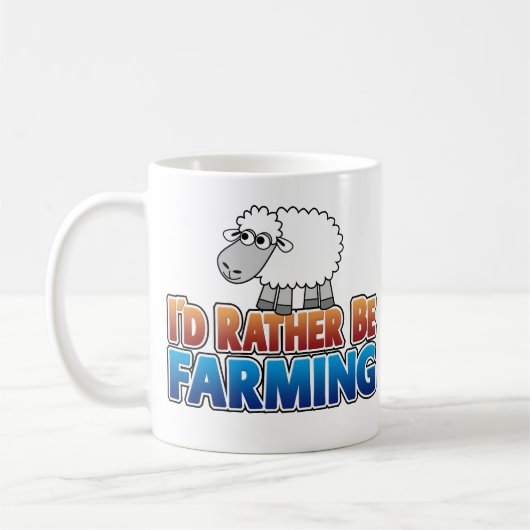 Mug Je préférerais faire de l'agriculture ! - moutons (Gauche)